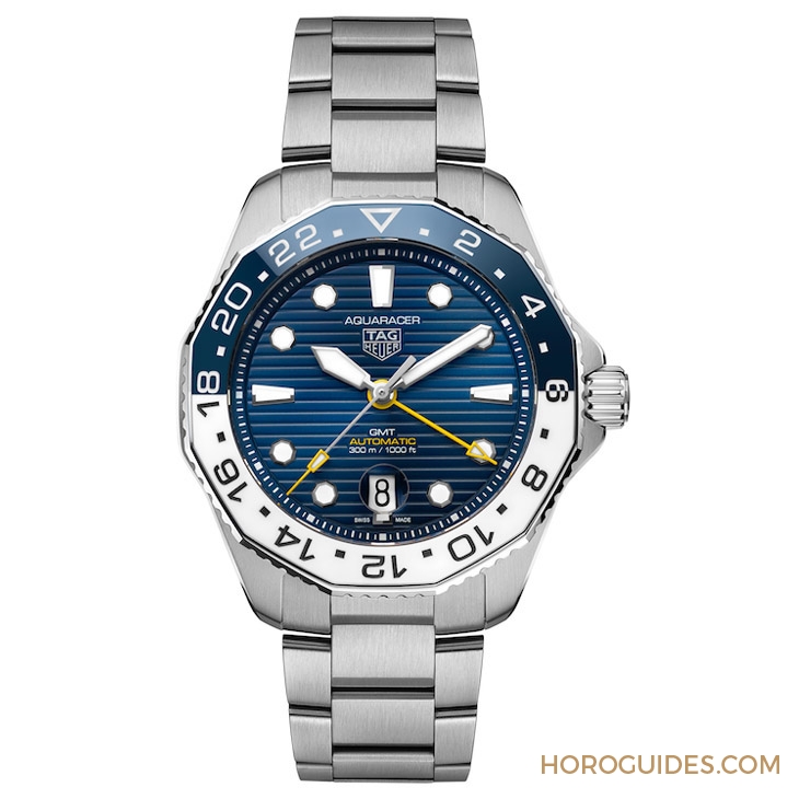 TAG HEUER - 藍白陶瓷圈！ TAG Heuer Aquaracer Professional 300 GMT兩地時間腕表