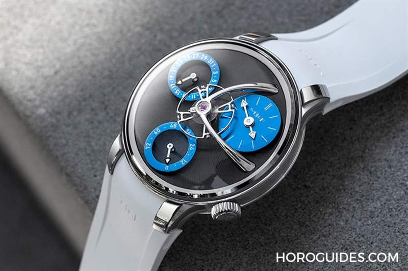 MB&F - 最有感的科幻亮眼配色，MB&F LM Split Escapement EVO冰藍面