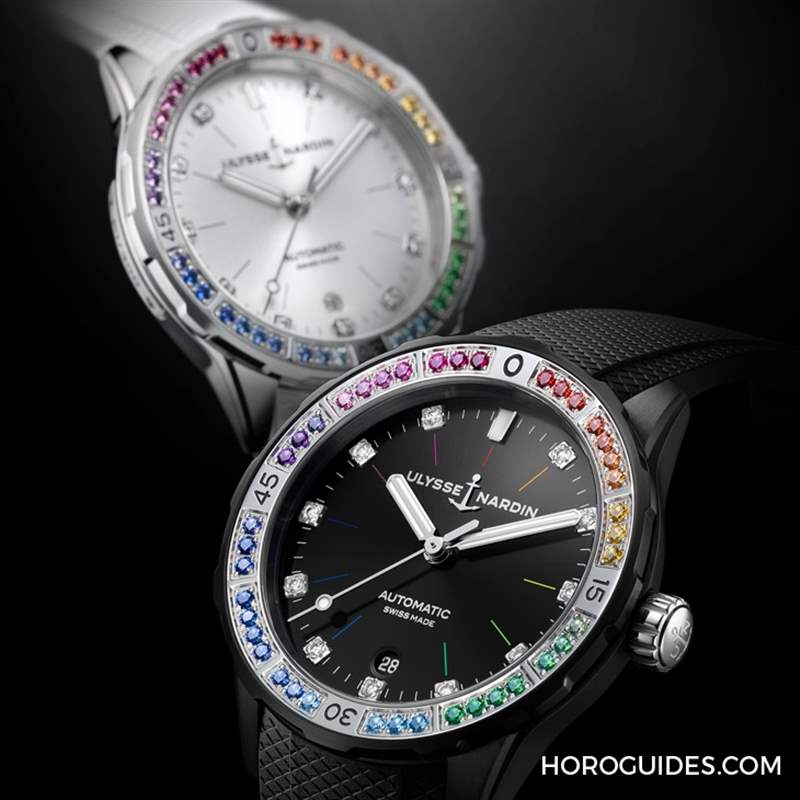 ULYSSE NARDIN - 以彩虹寶石圈入作，Ulysse Nardin Blast彩虹陀飛輪腕表、Lady Diver美人魚(yú)潛水彩虹腕