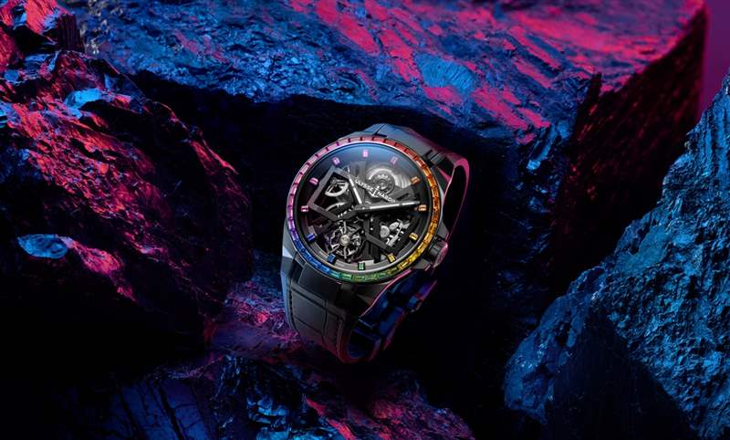 以彩虹寶石圈入作，Ulysse Nardin Blast彩虹陀飛輪腕表、Lady Diver美人魚(yú)潛水彩虹腕