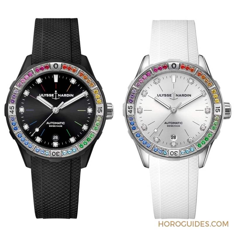 ULYSSE NARDIN - 以彩虹寶石圈入作，Ulysse Nardin Blast彩虹陀飛輪腕表、Lady Diver美人魚(yú)潛水彩虹腕