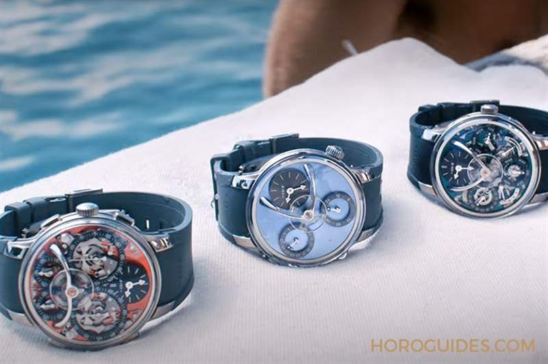 MB&F - 最有感的科幻亮眼配色，MB&F LM Split Escapement EVO冰藍面