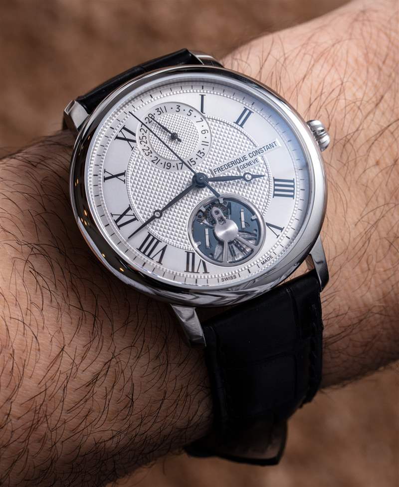 Frederique Constant Slimline Monolithic Manufacture 40Hz 硅振蕩器動(dòng)手手表
