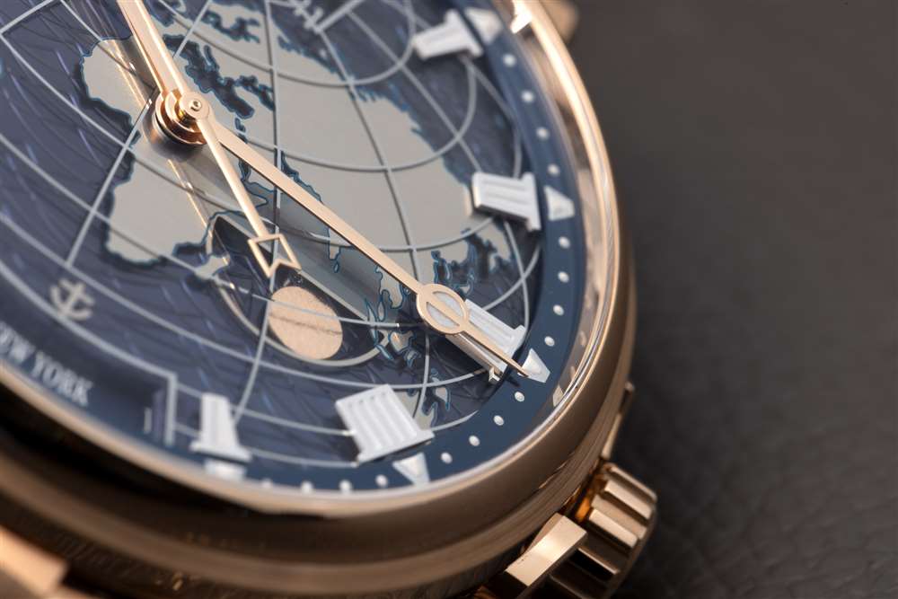 Breguet Marine Hora Mundi 表盤細節(jié)