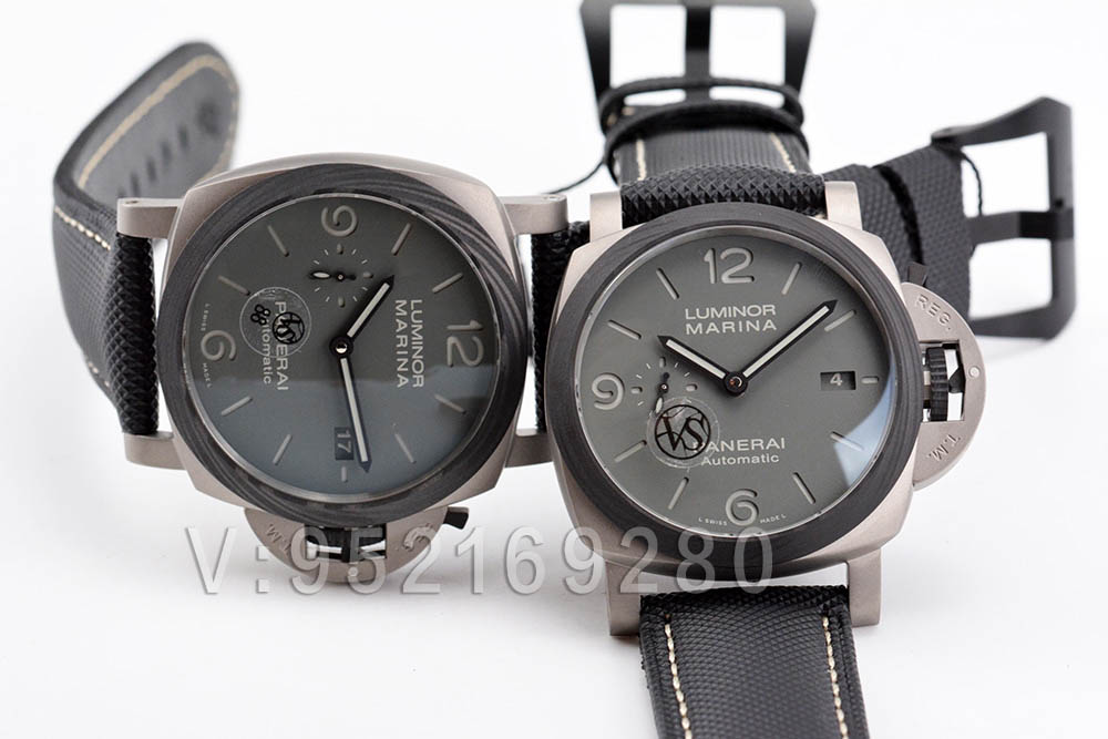 VS廠(SBF)沛納海PAM1662碳纖維灰盤鈦金屬腕表做工評測