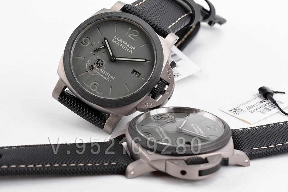 VS廠(SBF)沛納海PAM1662碳纖維灰盤鈦金屬腕表做工評測