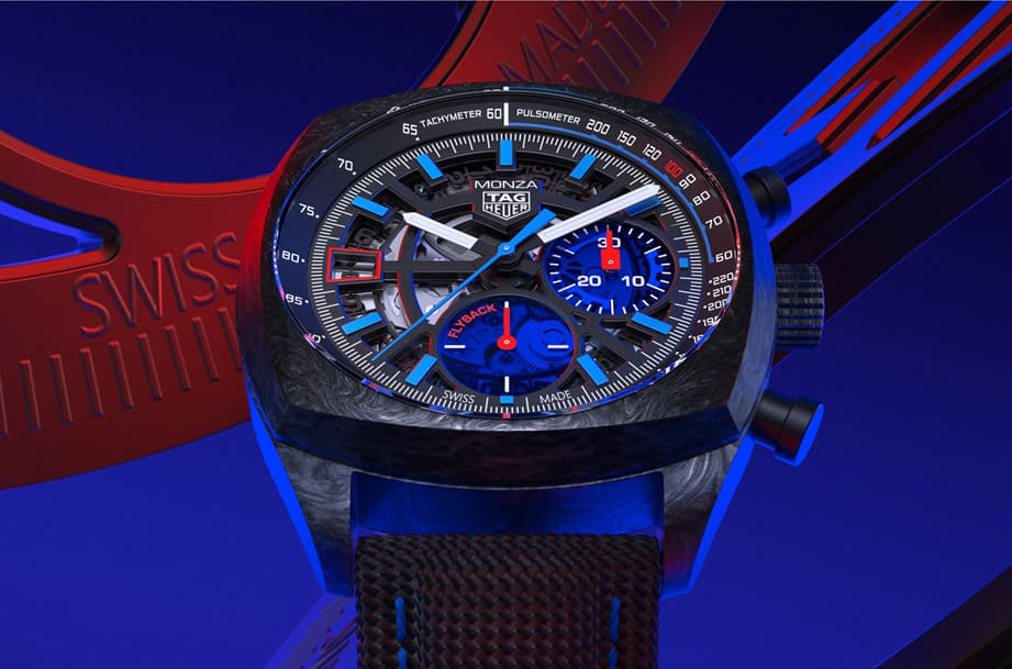 泰格豪雅經(jīng)典賽車表Monza回歸改用碳纖維表殼蛻變現(xiàn)代風(fēng)格