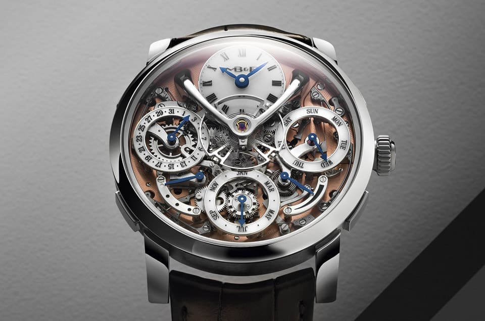 MB&F第一次以不銹鋼材質(zhì)打造Legacy Machine萬年歷鮭魚面新色好感度再加分
