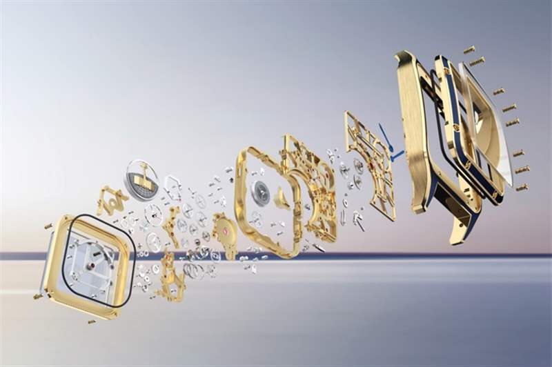 Cartier Santos-Dumont出現滑翔中的小飛機｜Santos-Dumont微型自動盤鏤空腕表