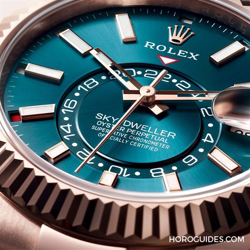 ROLEX - 勞力士天行者Sky-Dweller半金材質推出薄荷綠新色，玫瑰金材質搭配專屬藍綠色表盤