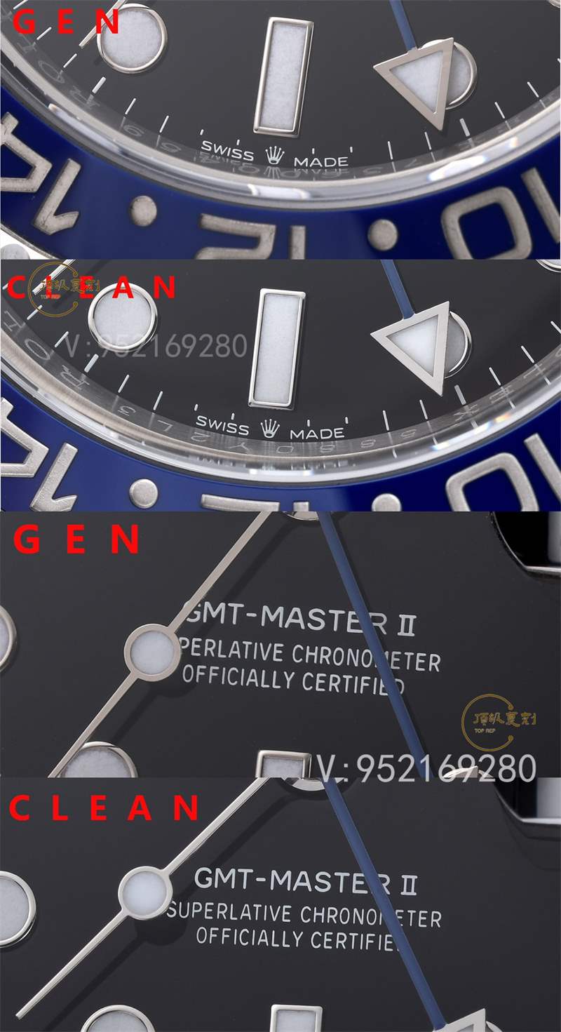 Clean廠C廠國米圈對比評測,C廠勞力士藍黑圈和正品對比差距大嗎