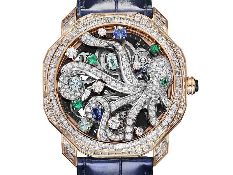 寶格麗推出Octo Roma高級(jí)珠寶腕表新作：鉆石海底章魚，古羅馬皇帝浮雕