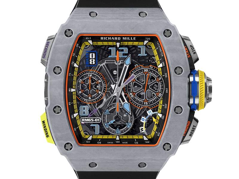 『新表』理查米爾推出灰色石英纖維表殼版RM 65-01 Split Seconds Chronograph雙追針計(jì)時(shí)碼表