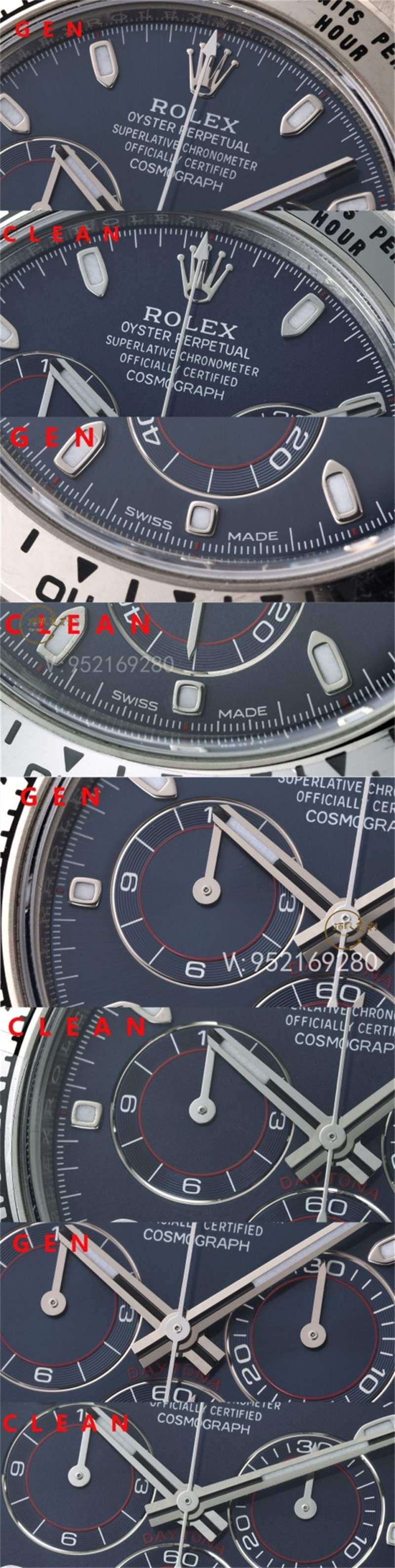 C廠Clean廠復刻勞力士新款白金藍鋼迪對比正品怎么樣,C廠迪通拿可以過專柜嗎