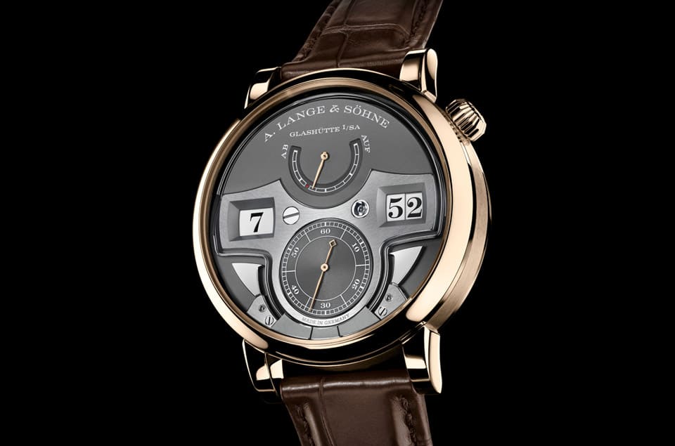 朗格Zeitwerk十進制三問表改采品牌獨家蜂蜜金材質(zhì)亮相