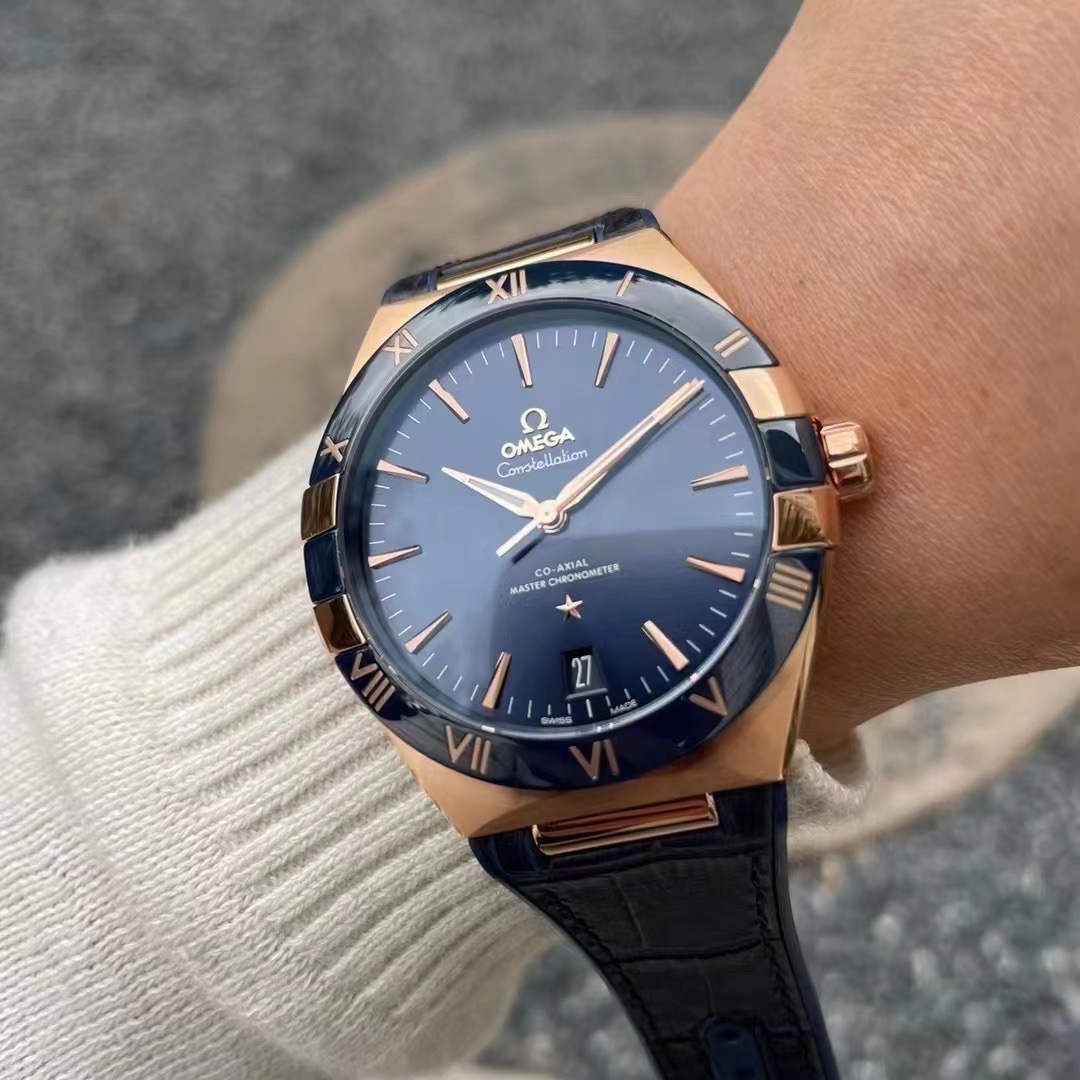 SBF廠VS廠歐米茄星座系列41毫米間玫瑰金藍盤細節(jié)怎么樣