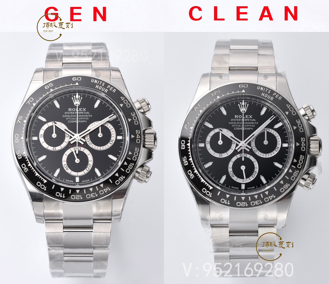 Clean廠C廠勞力士4131黑陶迪通拿深度評測：與正品的細致對比