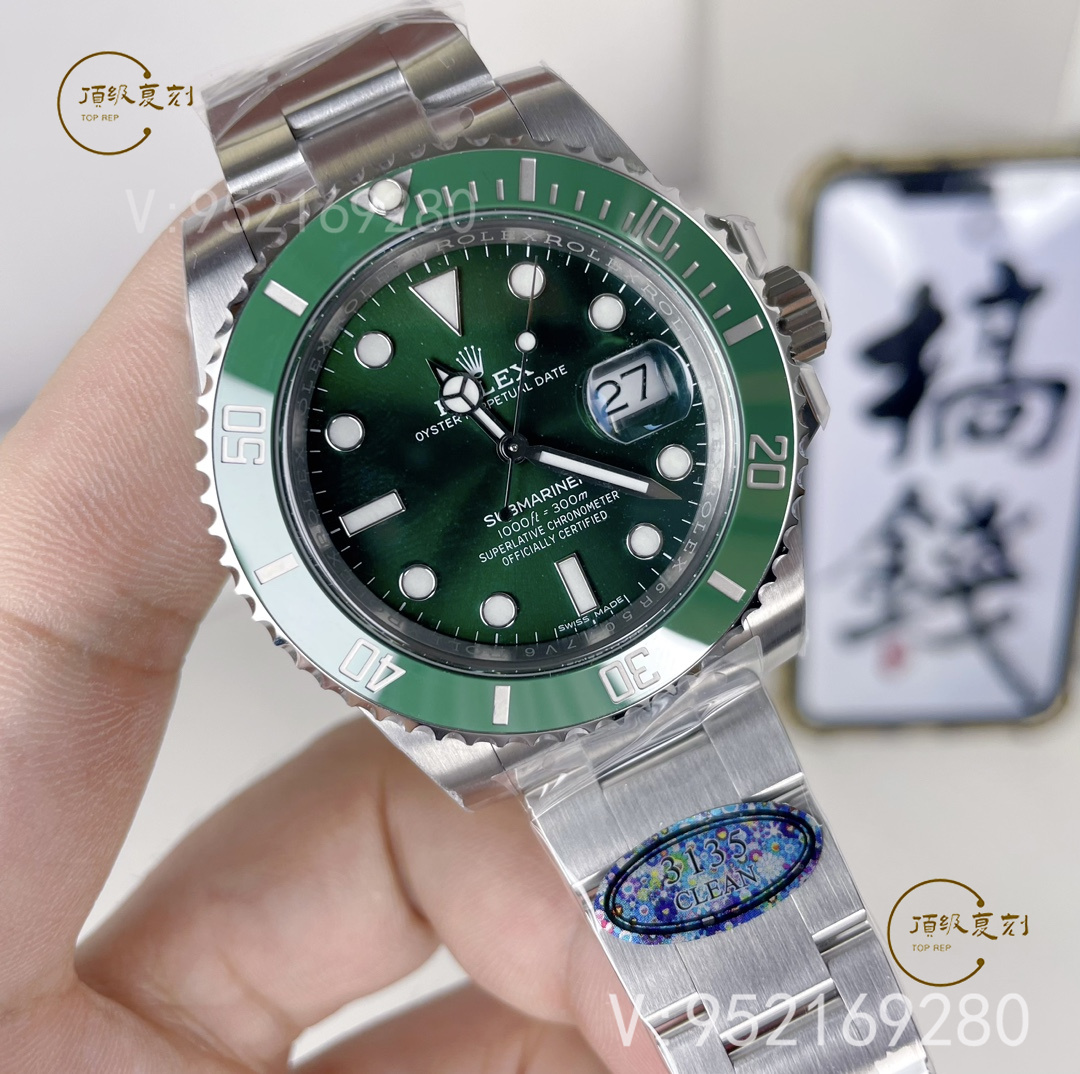 C廠Clean廠勞力士40mm水鬼系列內(nèi)刻字更新為“6R****V6”結(jié)尾