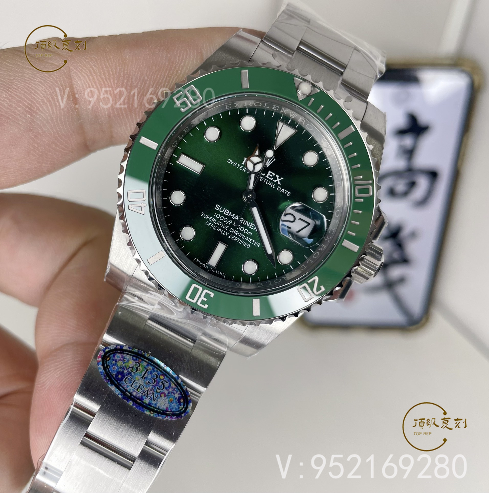 C廠Clean廠勞力士40mm水鬼系列內(nèi)刻字更新為“6R****V6”結(jié)尾